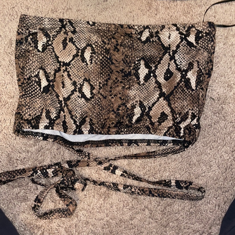 Snakeskin crop top
